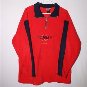 RARE Vintage Tommy Sport Fleece Quarter Zip